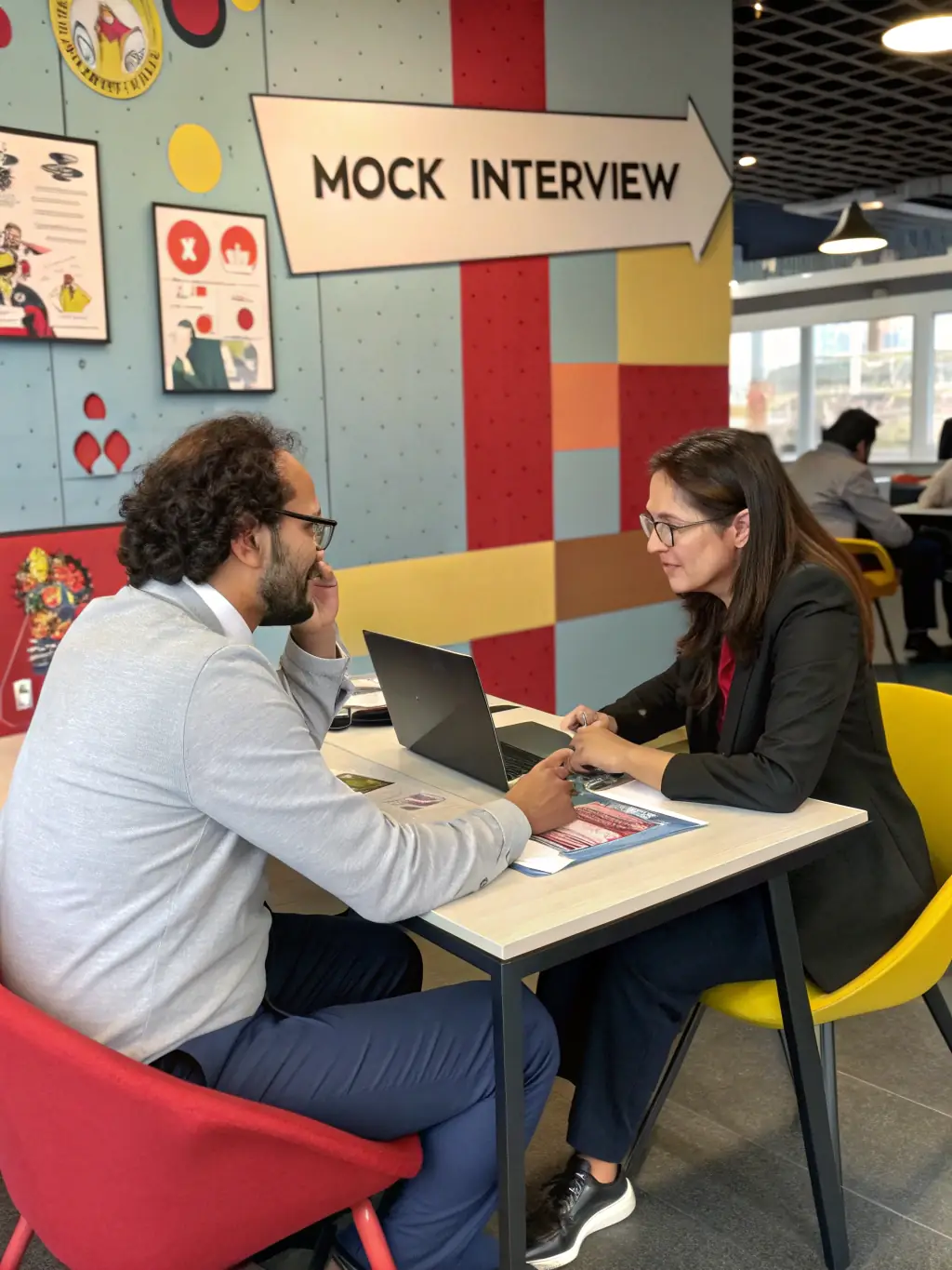 A visual representation of a coach providing constructive feedback to a client, illustrating the importance of honest and direct communication.